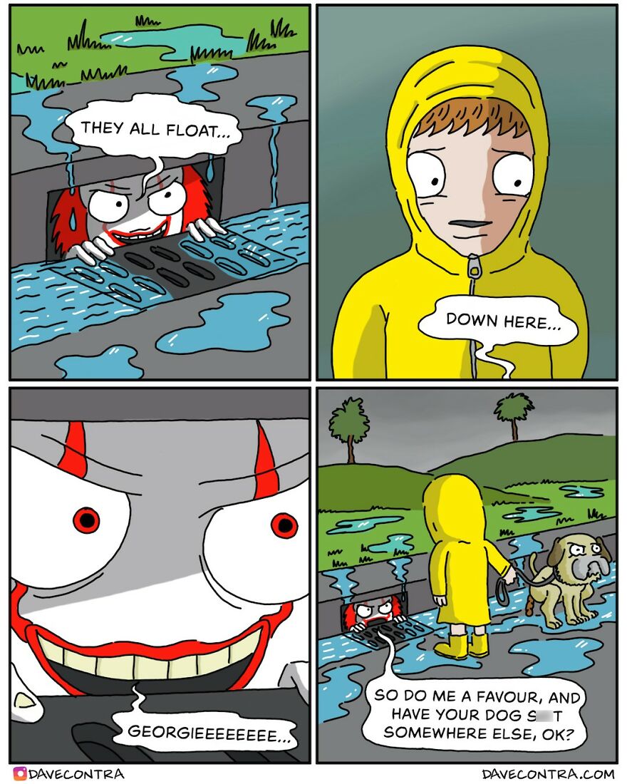 30 Funny Comics With Twisted Endings And Dark Humor Jokes By Dave ...